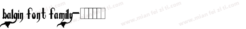 balgin font family字体转换